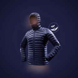 Men's Mountain Trekking Down Jacket - Comfort -5°C - TREK 100 - Navy