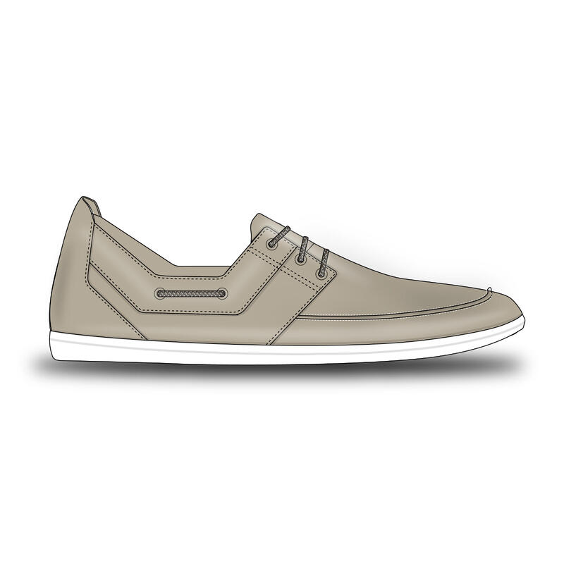 Chaussures bateau adhérente Homme SAILING 300 Beige