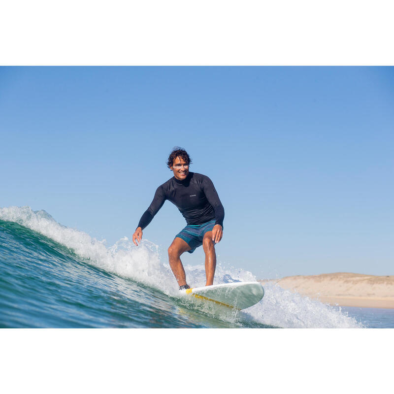 Men's Surfing Thermal Fleece Long Sleeve T-shirt 900 - Black