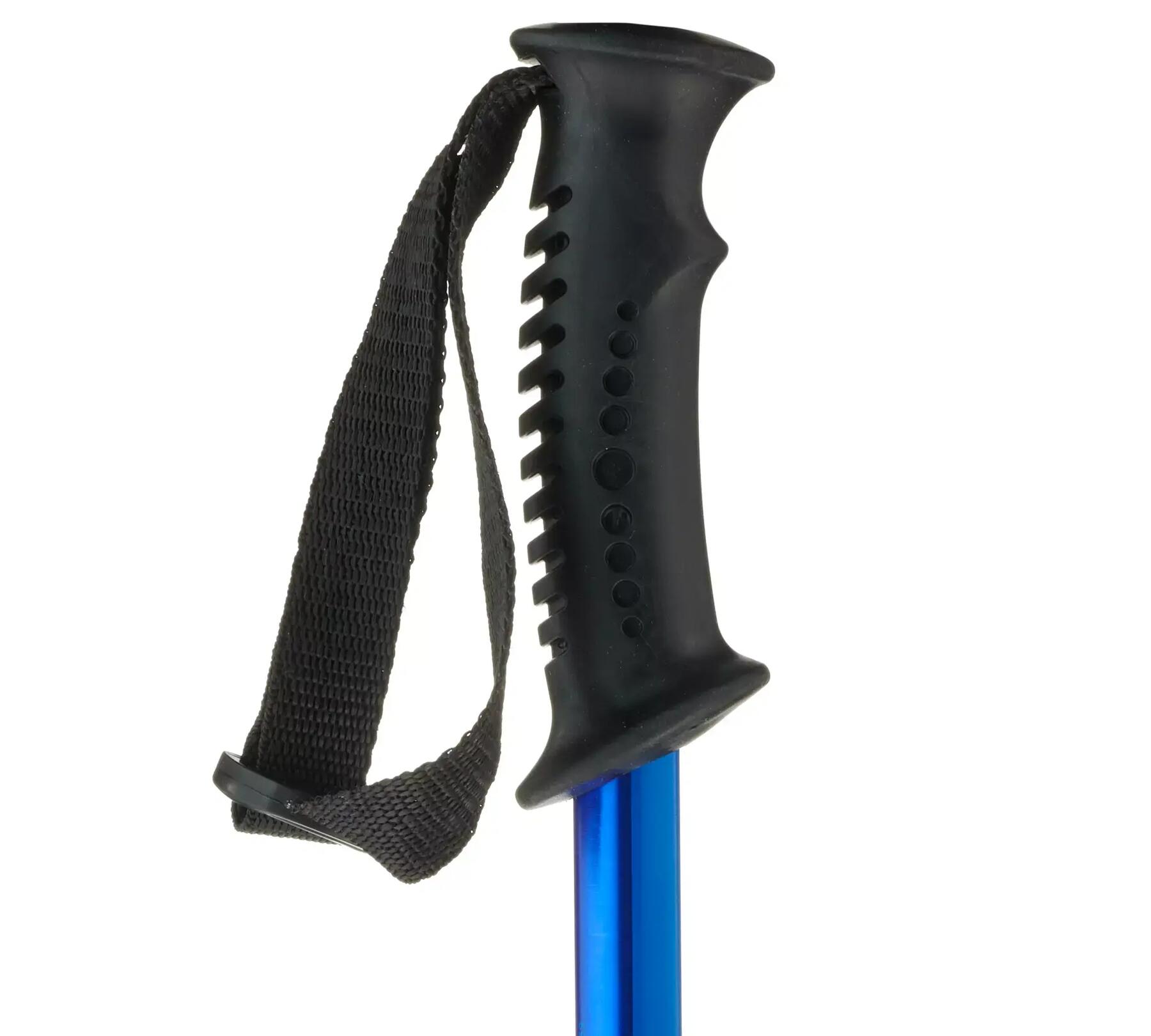 Junior Ski pole with a single material rubber grip