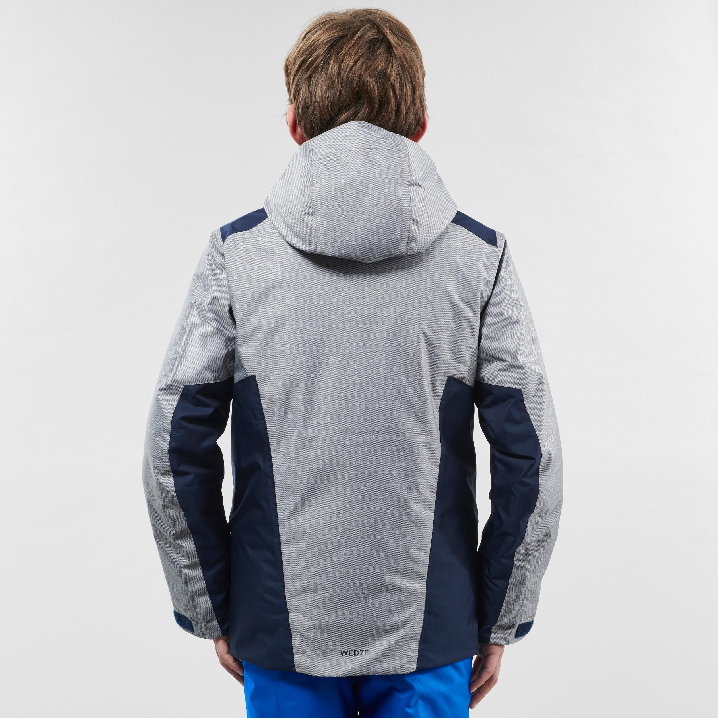 CHILDREN'S SKI JACKET 500 - GREY AND BLUE 4/13