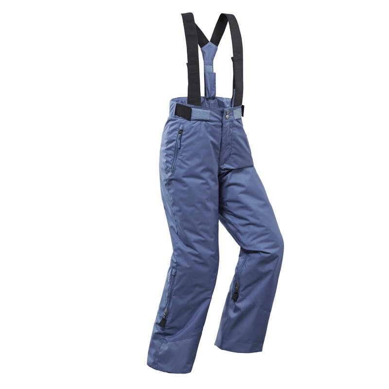 GIRL INTERMEDIATE ON PIST SKIING CLOTHS Skiing - JR D-SKI TROUSERS 500 - BLUE WEDZE - Ski Wear