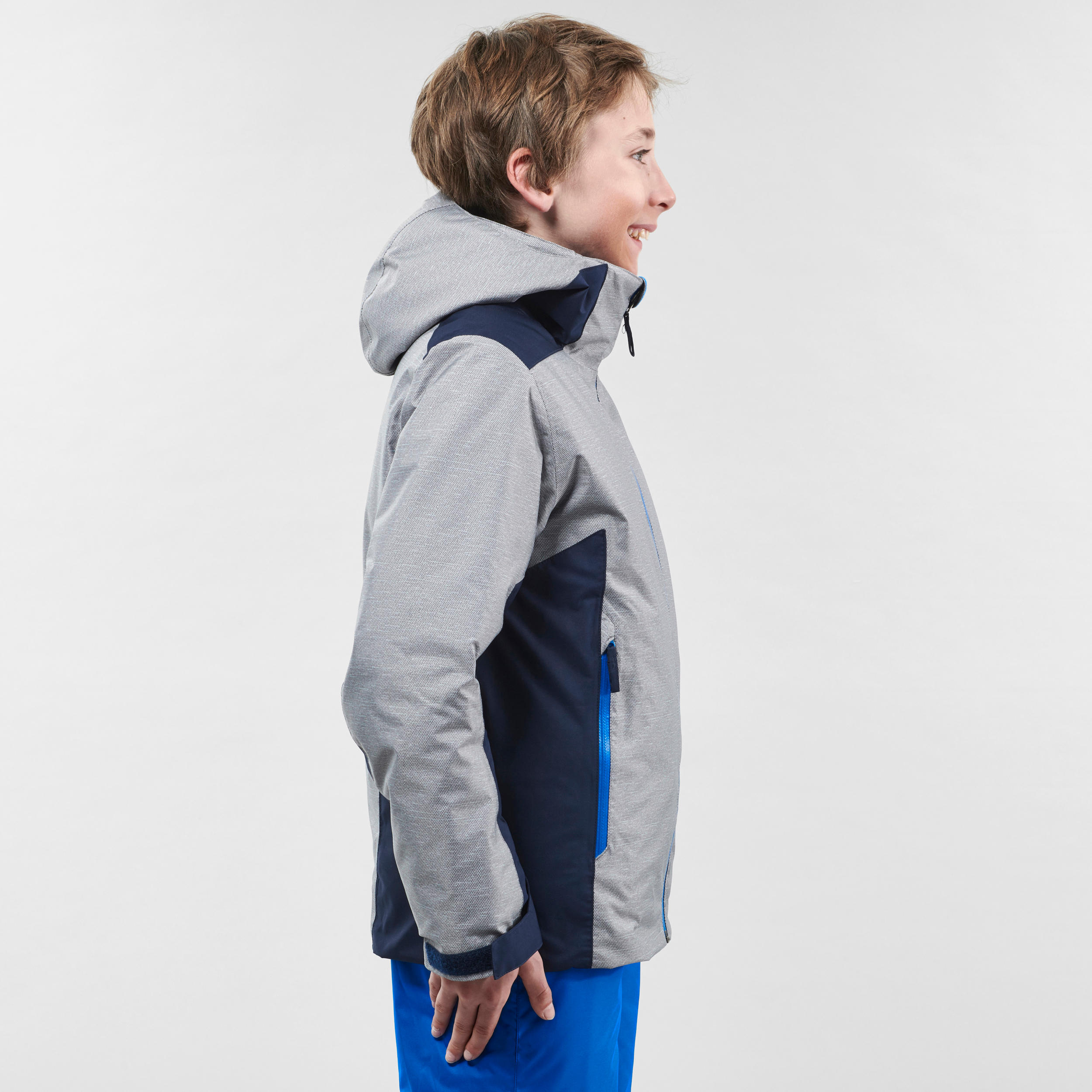 CHILDREN'S SKI JACKET 500 - GREY AND BLUE 3/13