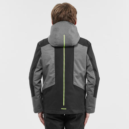 Куртка дитяча 900 для лижного спорту сіра/чорна