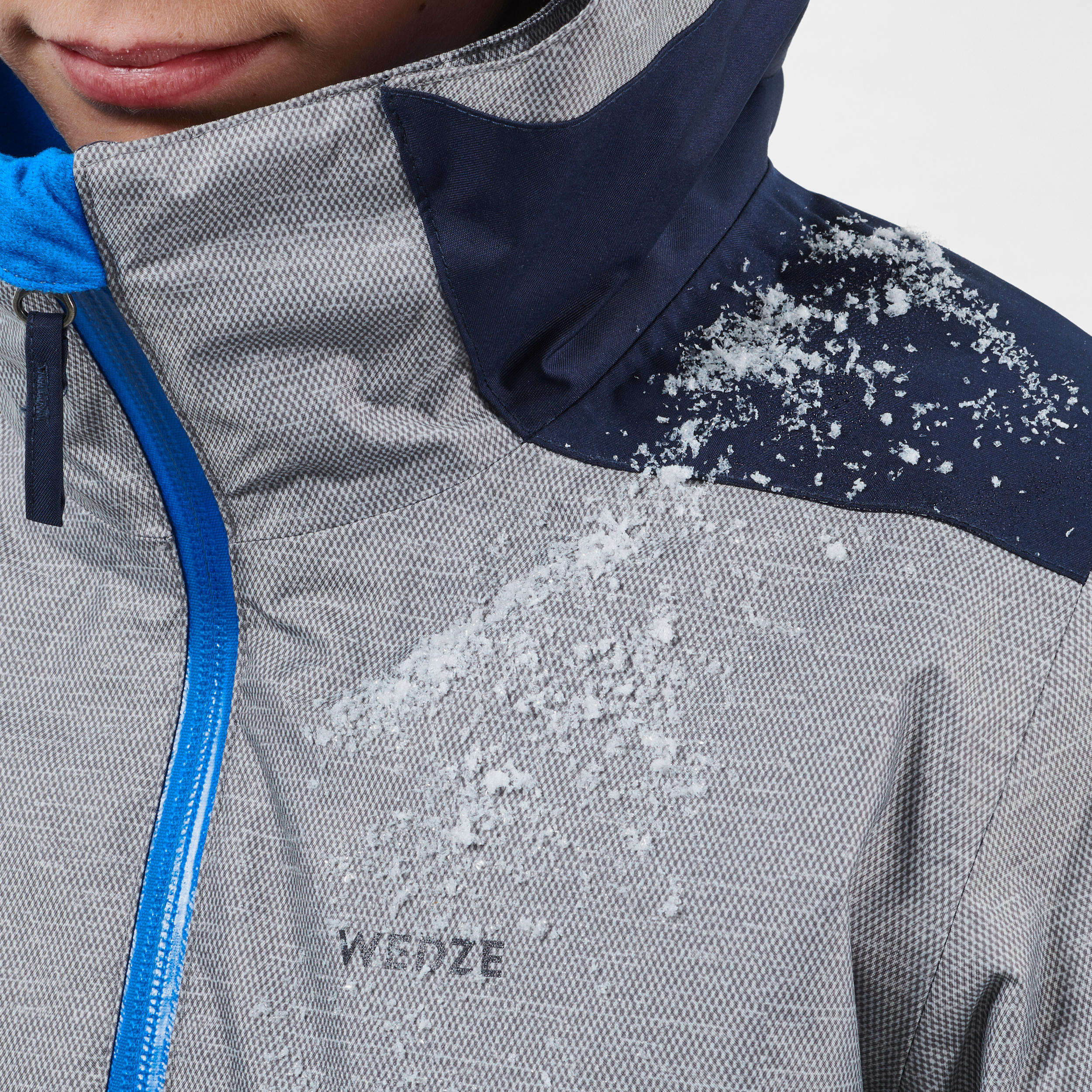 CHILDREN'S SKI JACKET 500 - GREY AND BLUE 9/13