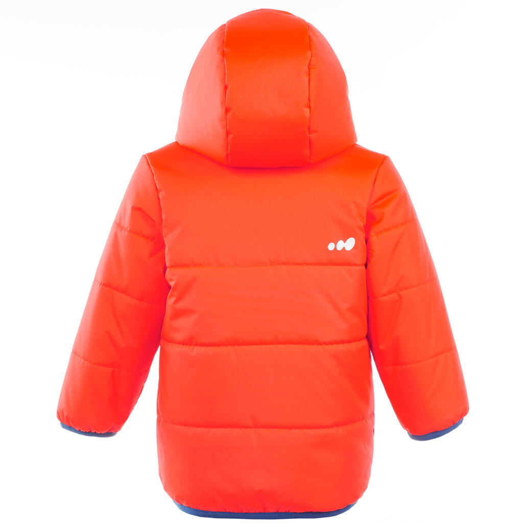 BABY SKIING/SLEDGING REVERSIBLE JACKET WARM - ORANGE