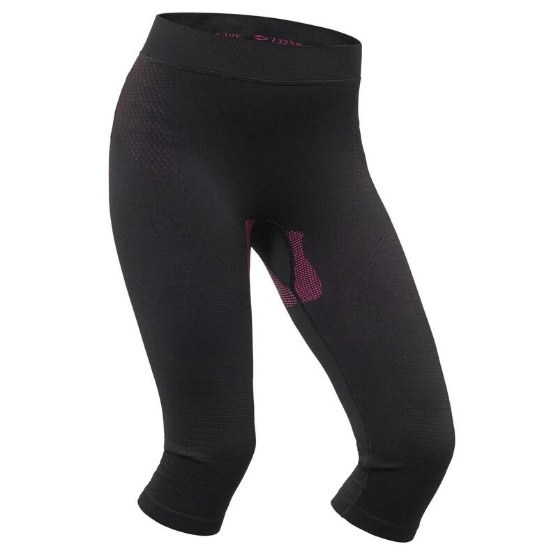 Pantaloni termici sci bambina 580 I-SOFT rosa e neri