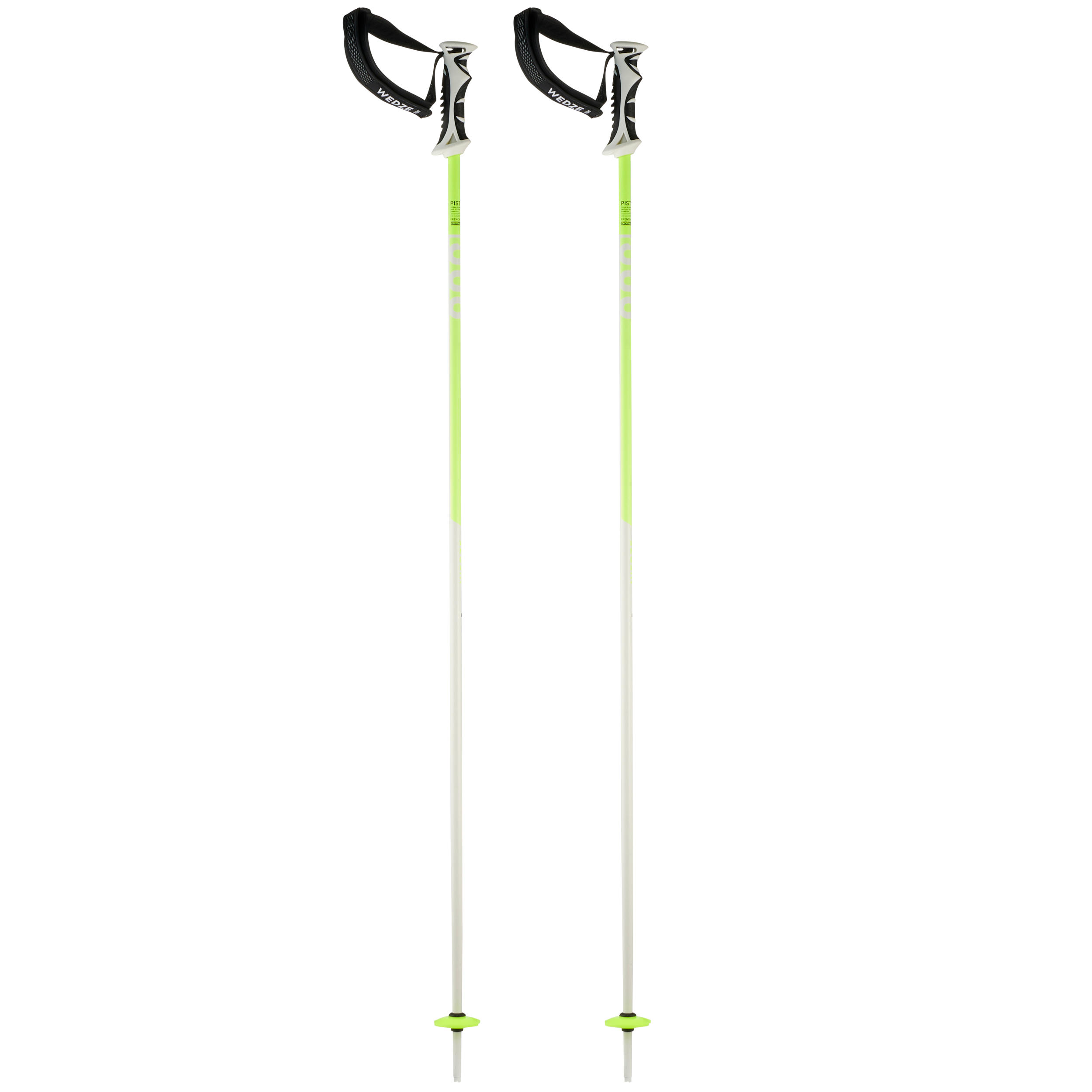 Women's Downhill Ski Poles Boost - White and Yellow 1/10