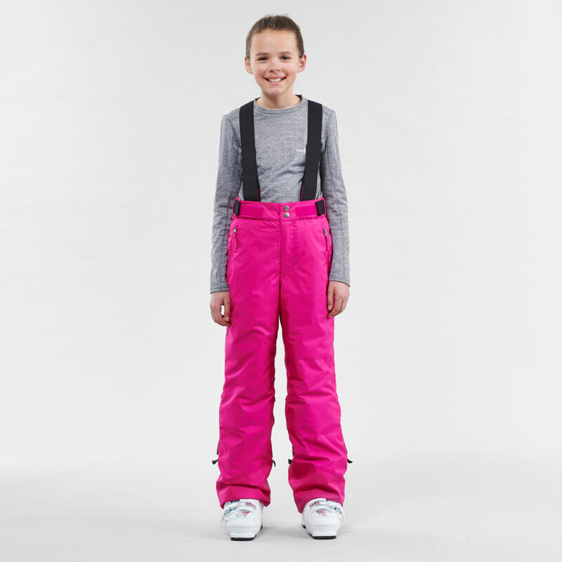 PANTALON DE SKI ENFANT PNF 500 ROSE