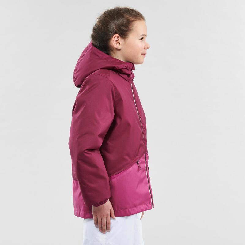 Dívčí nepromokavá lyžařská bunda 100 fialová