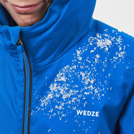 Plava dečja vodootporna jakna za skijanje 100