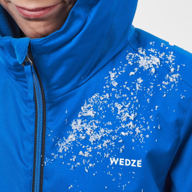 Warme en waterdichte ski-jas voor kinderen 100 blauw