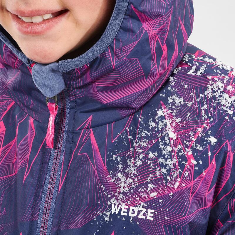 Chaqueta de Esquí y Nieve Niños Ski-P 100 Warm Reversible Azul Rosa