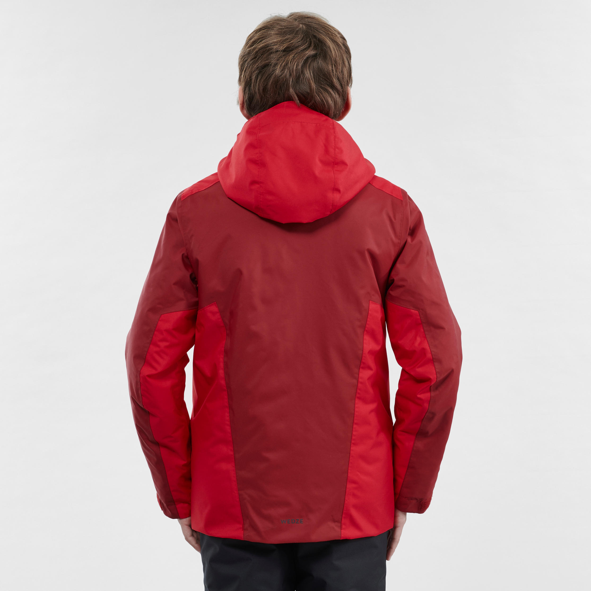 red ski jacket