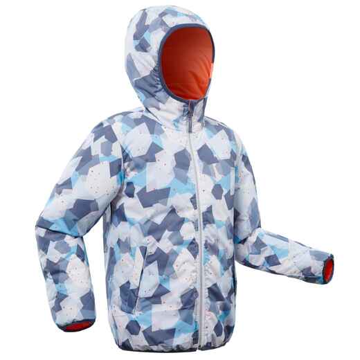 
      Children's Ski Jacket Warm Reverse - Coral and Blue
  