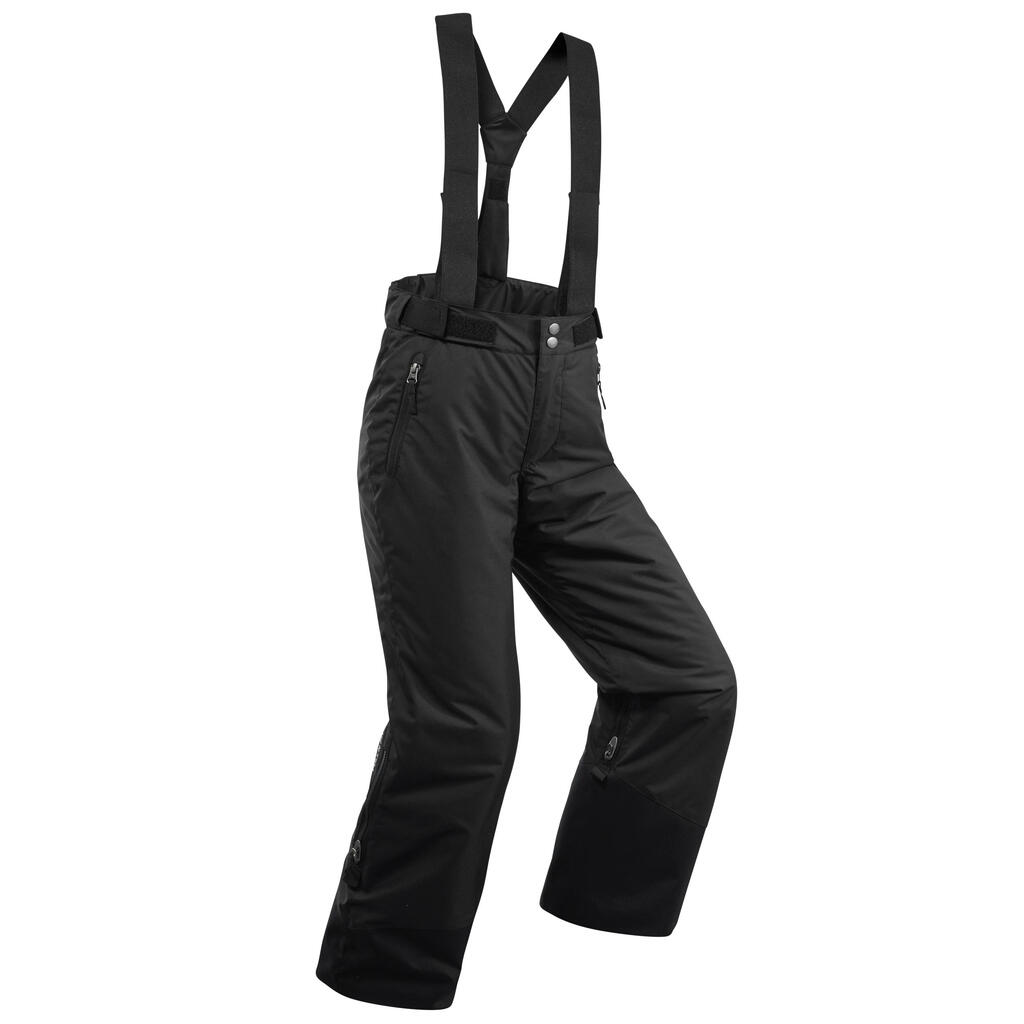 Skihose Pull'n Fit 500 warm wasserdicht Kinder schwarz 