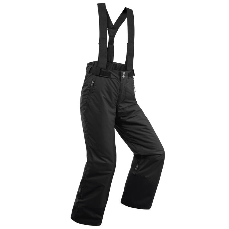 PANTALON DE SKI ENFANT CHAUD ET IMPERMEABLE PNF 500 NOIR