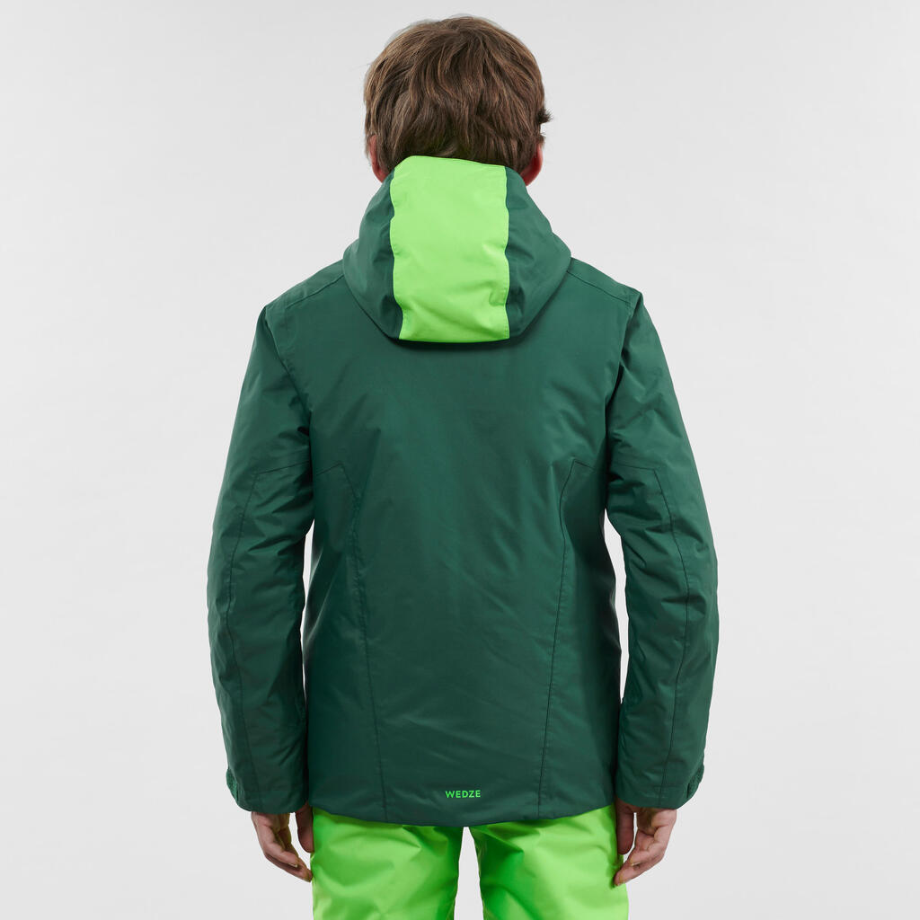 KIDS' SKI JACKET 500 - GREEN