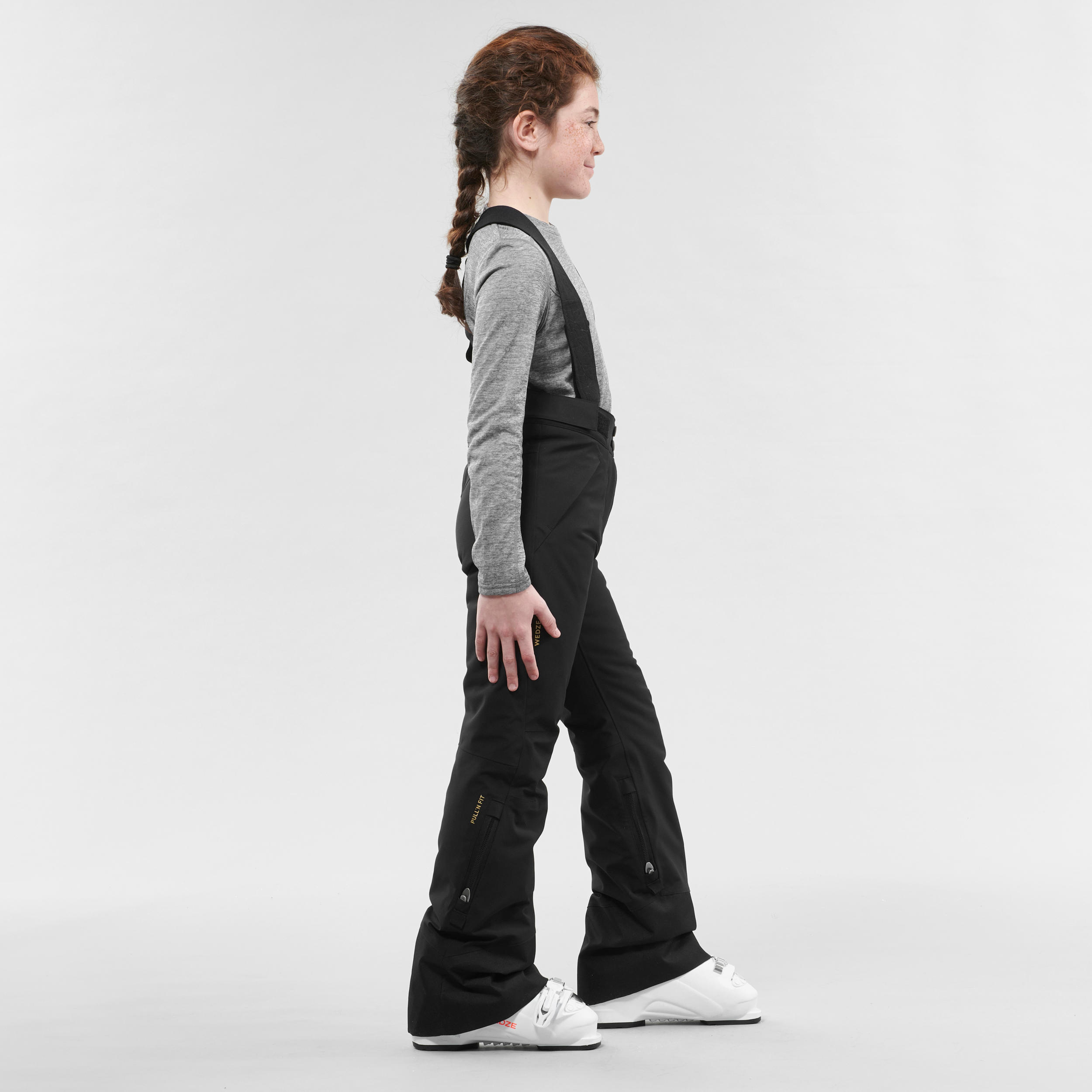 KIDS’ WARM AND WATERPROOF SKI TROUSERS - PNF 900 - BLACK 6/10