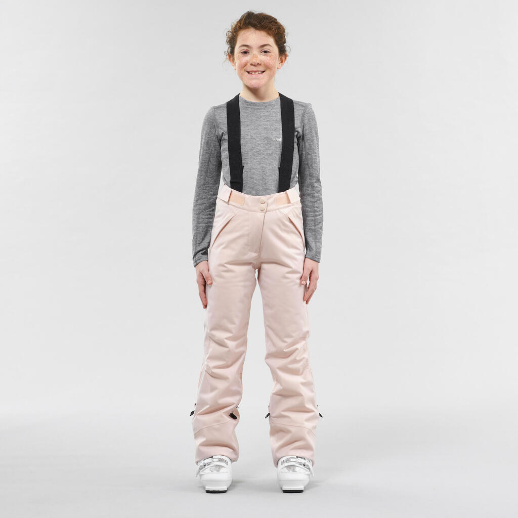 KIDS’ WARM AND WATERPROOF SKI TROUSERS - PNF 900 - WHITE