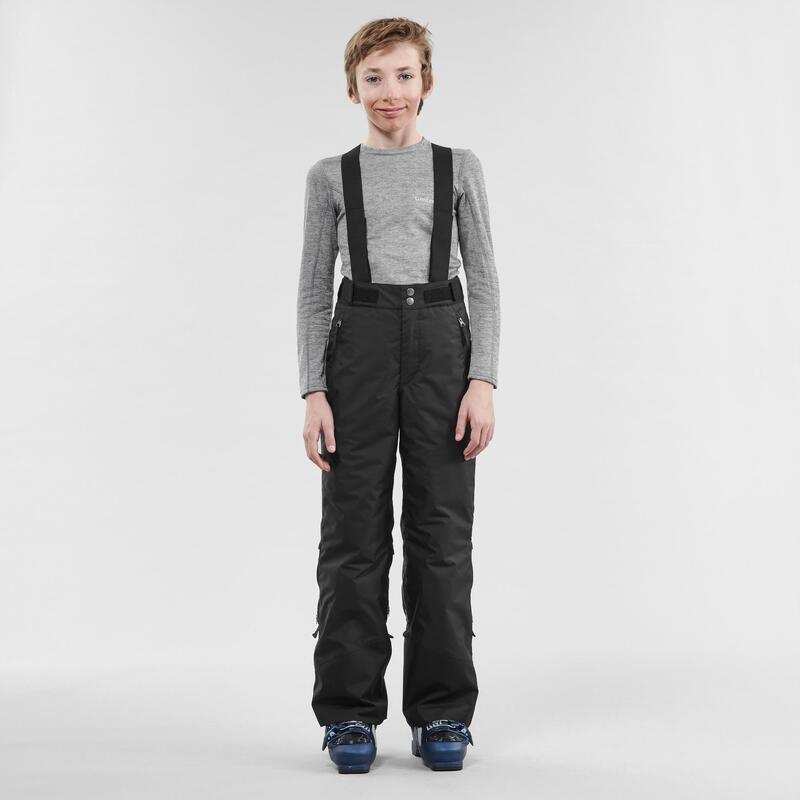 Pantalones de Esquí y Nieve Niños Wedze Ski-P 500 Negro