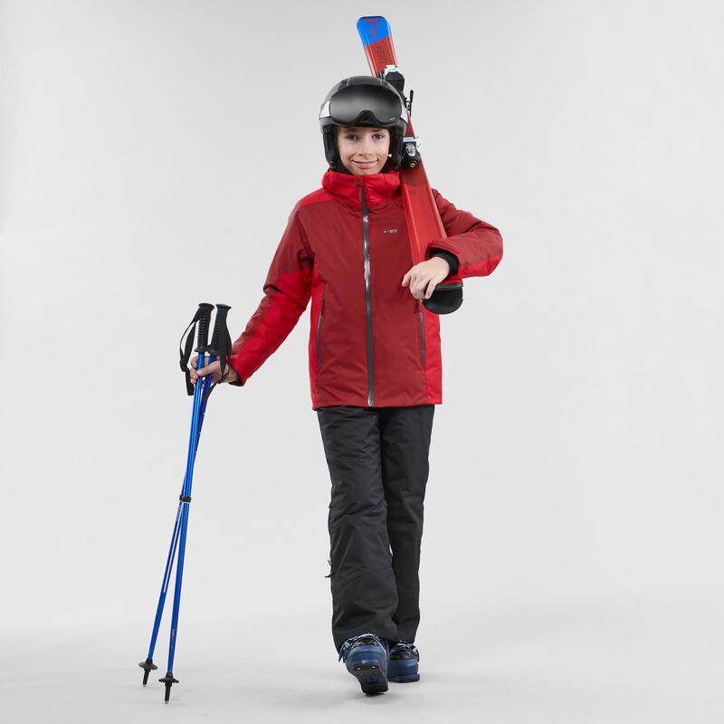 Warme en waterdichte skibroek voor kinderen PNF 500 zwart