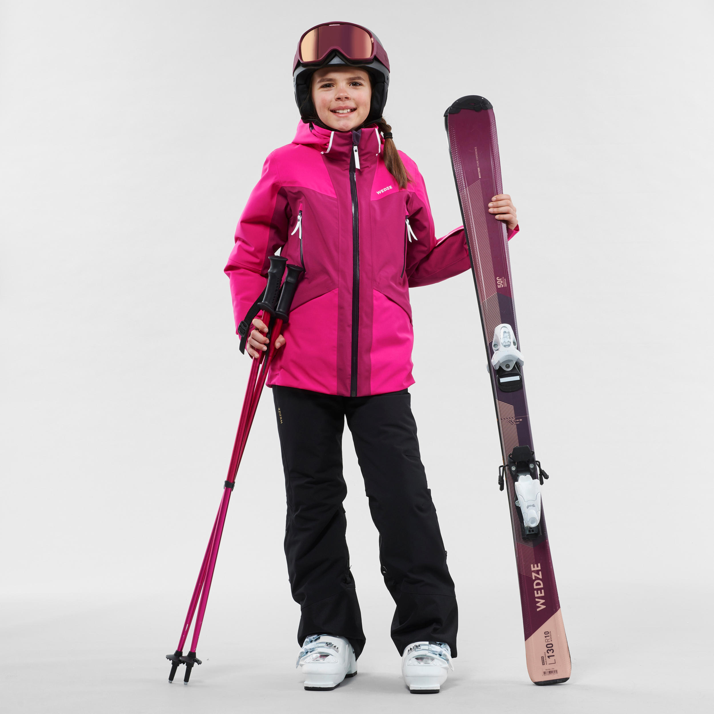 KIDS’ WARM AND WATERPROOF SKI TROUSERS - PNF 900 - BLACK 3/10