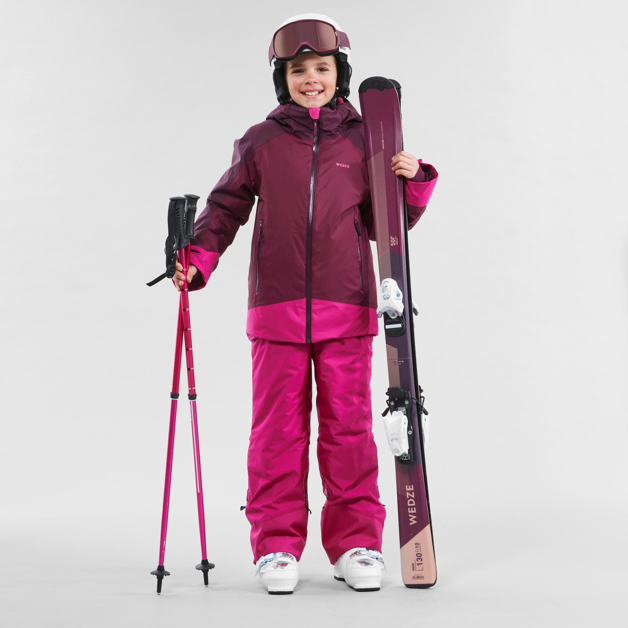 PANTALONI SCI BAMBINA 500 PNF ROSA WEDZE WEDZE Decathlon