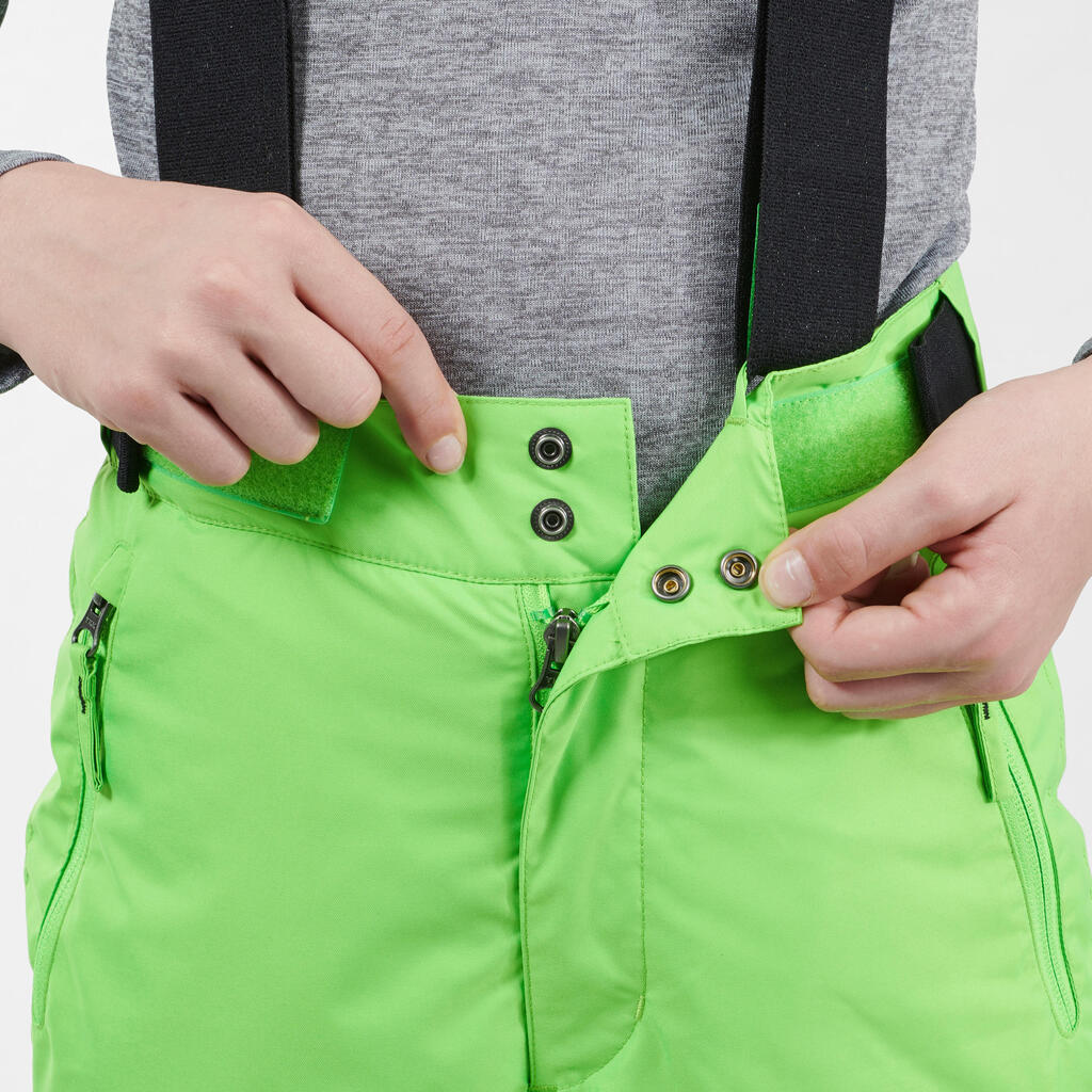 KIDS' SKI TROUSERS PNF 500 - GREEN