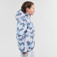 VESTE DE SKI ENFANT WARM REVERSE 100 CORAIL ET BLEUE