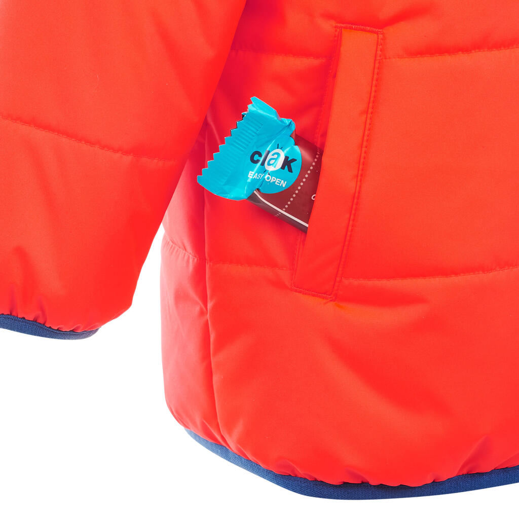 BABY SKIING/SLEDGING REVERSIBLE JACKET WARM - ORANGE