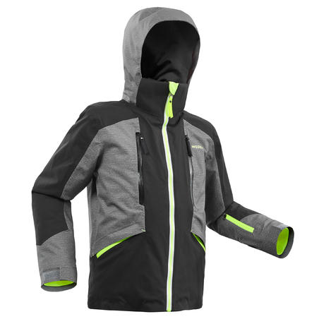 Куртка дитяча 900 для лижного спорту сіра/чорна