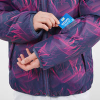Skijacke Warm wendbar 100 Kinder blau/rosa