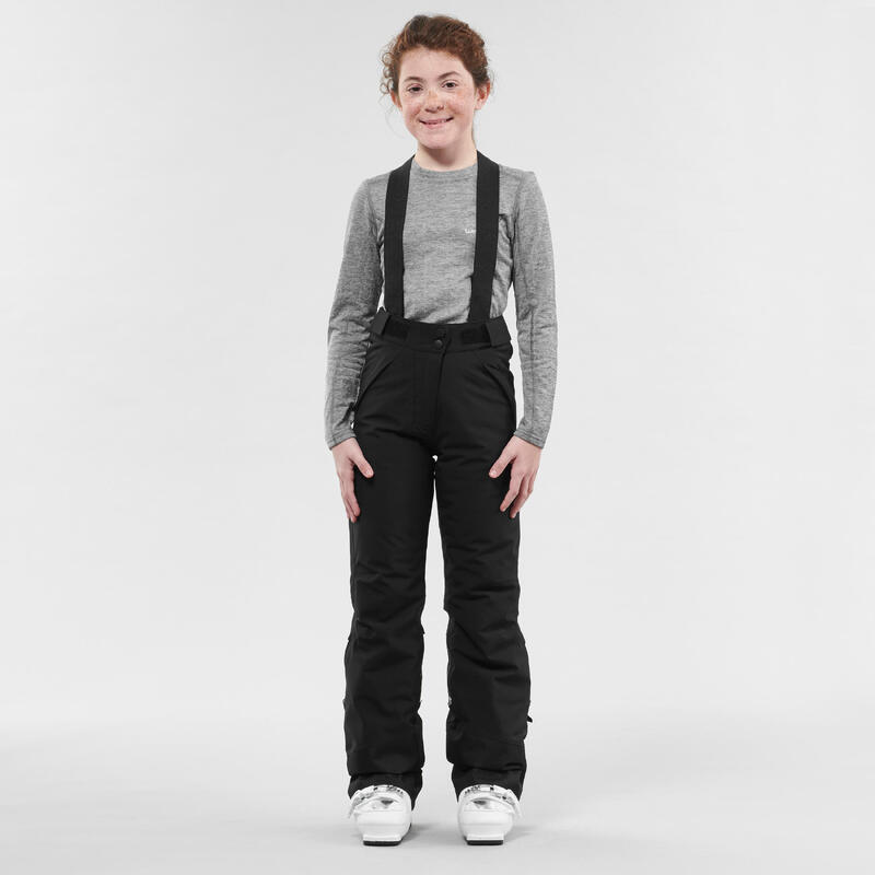 PANTALON DE SKI ENFANT CHAUD ET IMPERMEABLE - PNF 900 NOIR