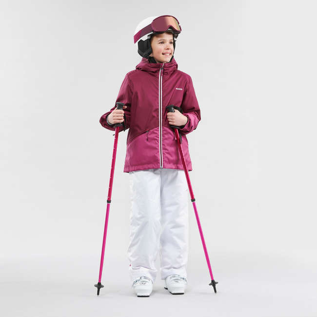 WEDZE CHILDREN'S SKI TROUSERS 100 WHITE Decathlon
