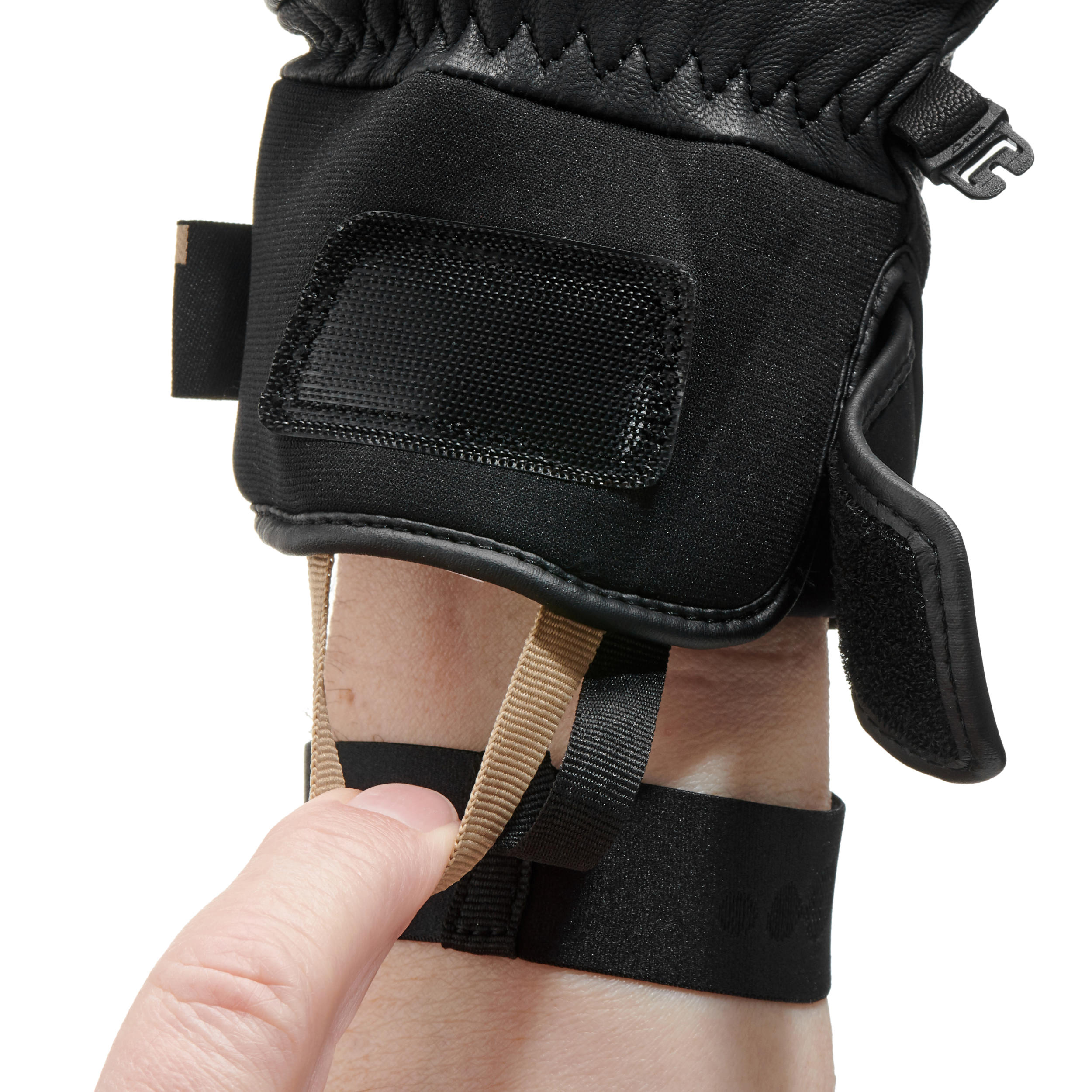 Warm Leather Gloves - Ski 900 Black - WEDZE