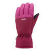 KIDS’ WARM AND WATERPROOF SKI GLOVES - 100 PINK