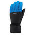 KIDS’ WARM AND WATERPROOF SKI GLOVES - 100 BLUE AND GREY