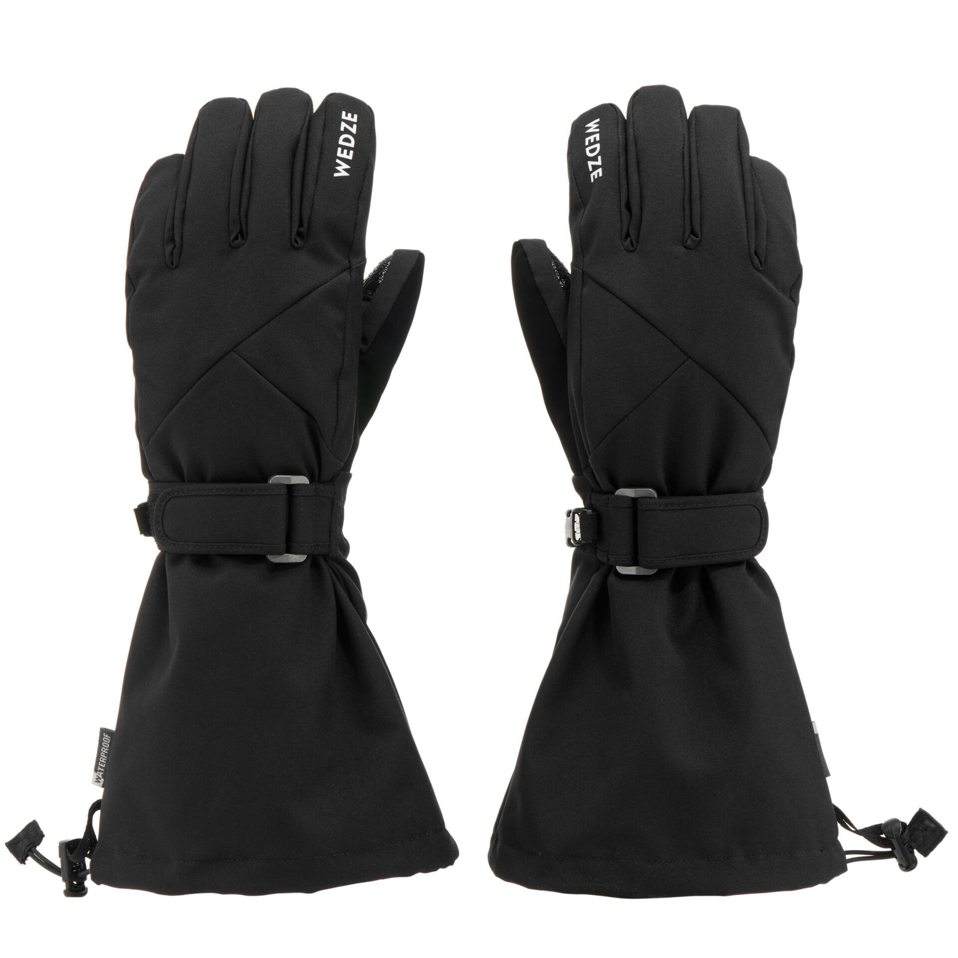 Kids’ Ski Gloves Wedze GL 500 - Black