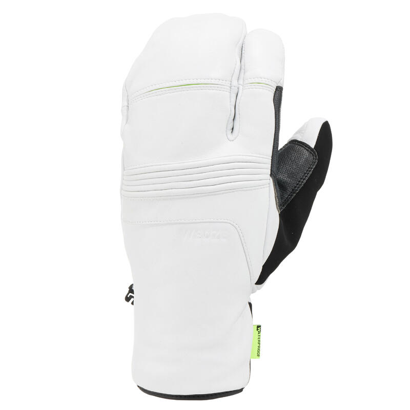 Adults' Downhill Skiing Lobster Gloves - White