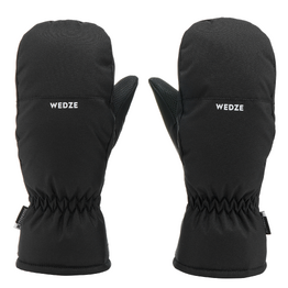 MOUFLES DE SKI ENFANT CHAUDES ET IMPERMEABLES 100 NOIRES