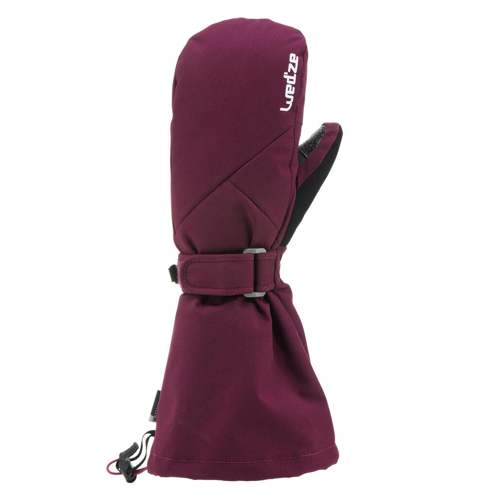 Children ski mittens - plum