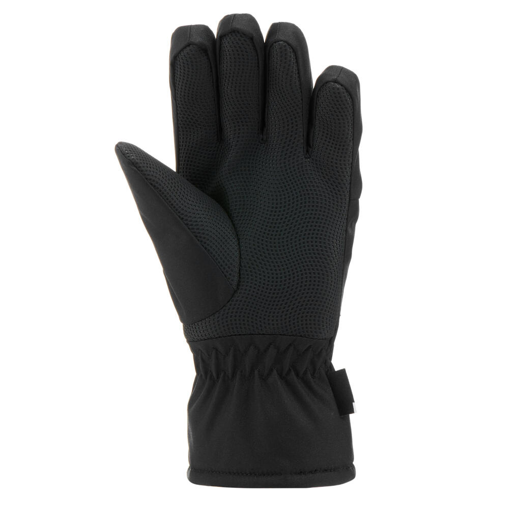 GUANTES DE ESQUÍ PARA NIÑOS - CÁLIDOS E IMPERMEABLES - 100 NEGRO 