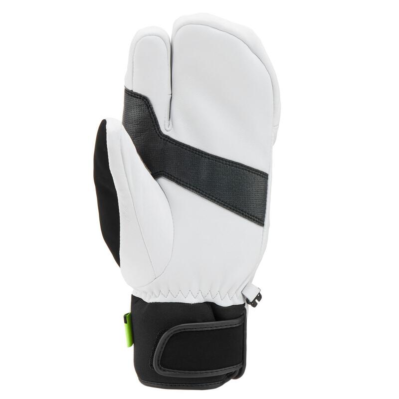 ADULTS' DOWNHILL SKIING LOBSTER GLOVES 900 - WHITE