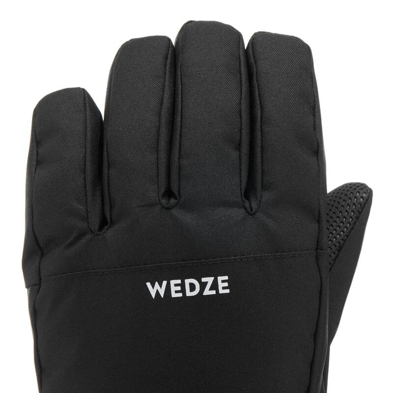 CHILDREN'S SKI GLOVES 100 - BLACK