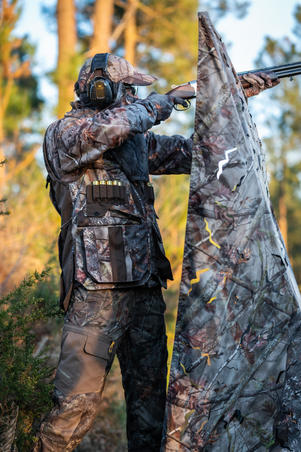 Hunting Breathable Trousers 300 - Woodland Camouflage