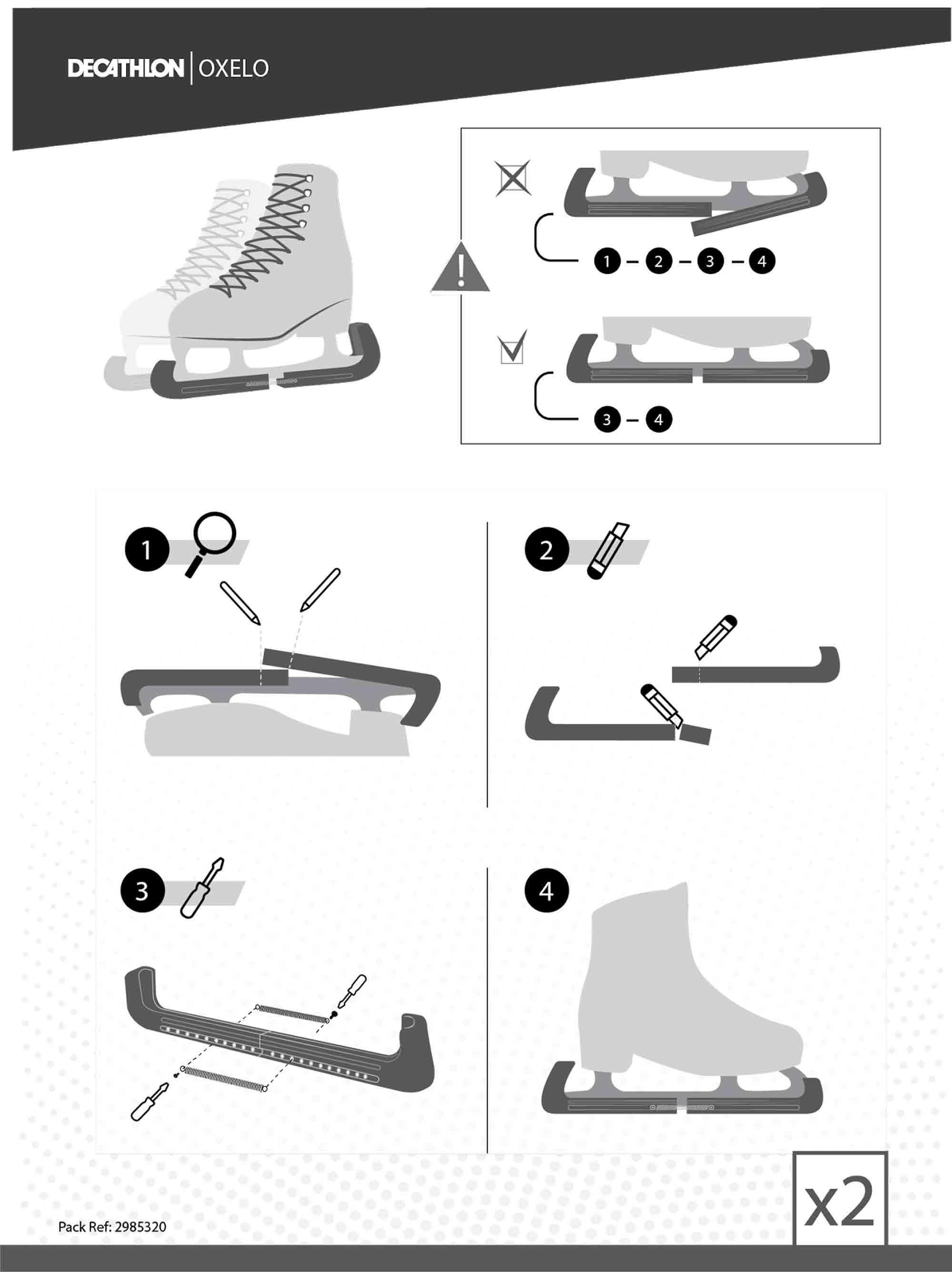 Figure Skating Blade Protector - Silver 4/4