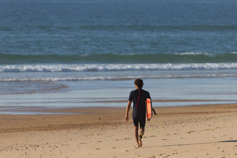 100 men's 1.5mm neoprene Shorty Surfing wetsuit - navy blue