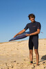 Гидрокостюм для серфинга неопреновый 1.5 мм с коротким рукавом мужской синий SHORTY 100 Olaian