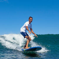 Bañador Hombre Corto Surf Olaian HendaiaNT Azul 16"